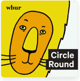 yellow lion's face with the title circle round